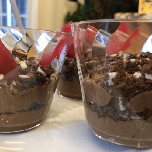 chocolate almond pudding